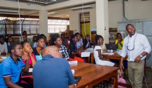 Dr. Douglas Sanyahumbi during the presentation